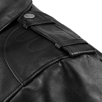 Men's Black Leather Jacket - Moto Leather Jacket