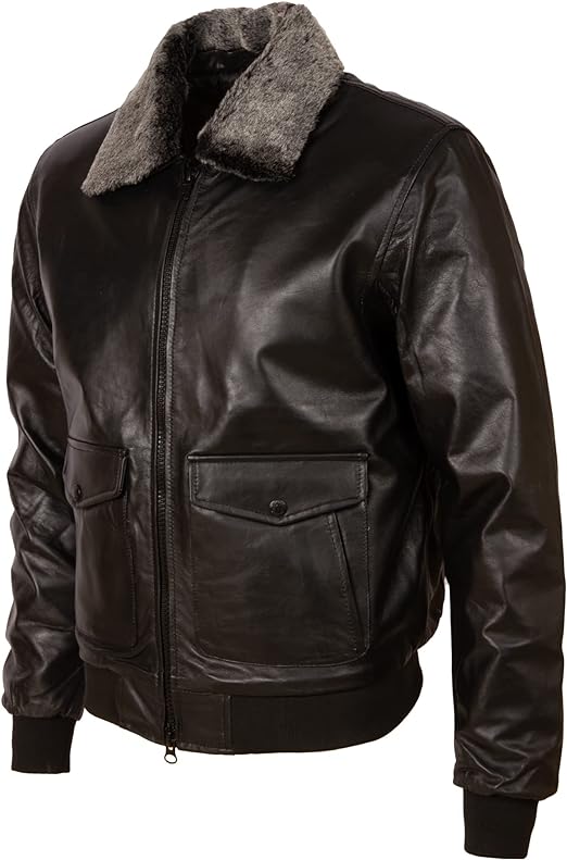 Men's Real Leather Pilot Aviator Fashion Jacket