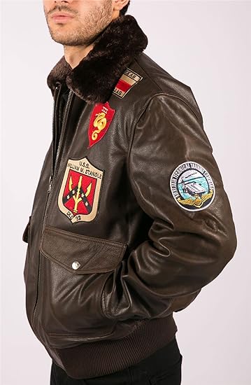 Men's  Bomber Jacket Aviator Air Force Pilot Flying Real Leather Jackets