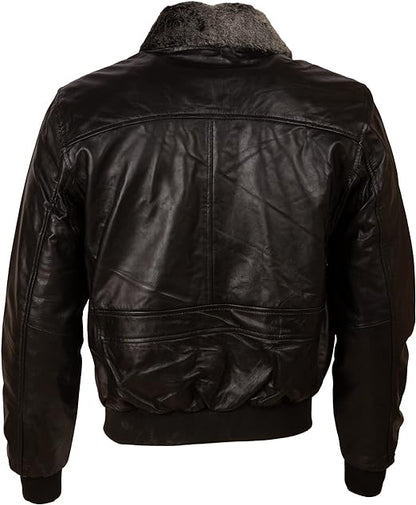 Men's Real Leather Pilot Aviator Fashion Jacket