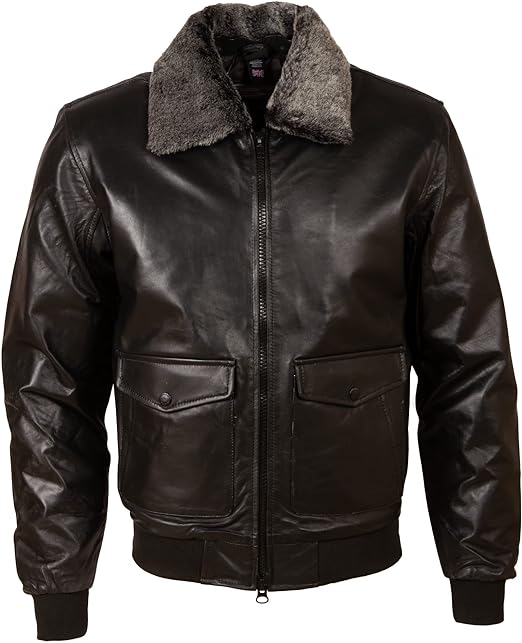 Men's Real Leather Pilot Aviator Fashion Jacket