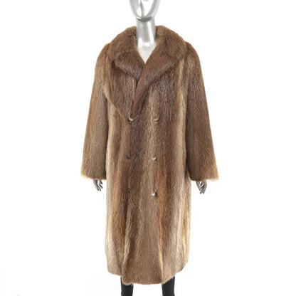 Women's Nordstrom Brown Beaver Fur Coat - Luxury Winter Outerwear | Nordstrom