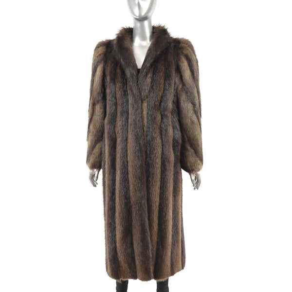 Luxurious Beaver Fur Coat - Women's Winter Fashion