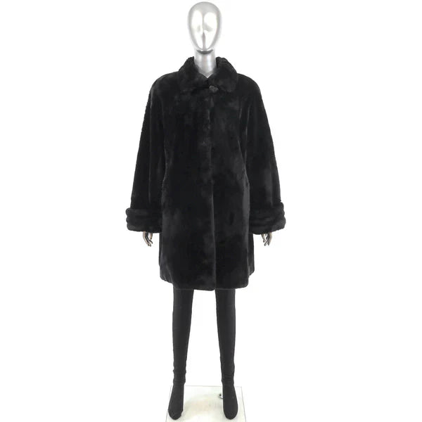 Women's Nordstrom Black Sheared Beaver Fur Coat - Luxury Winter Outerwear | Nordstrom