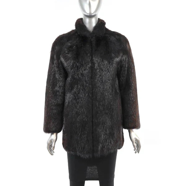 Women's Beaver Fur Jacket - Luxurious Winter Fashion