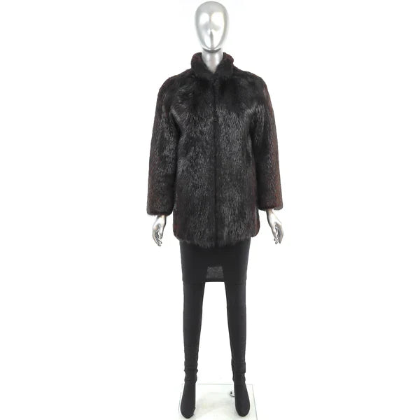 Women's Beaver Fur Jacket - Luxurious Winter Fashion