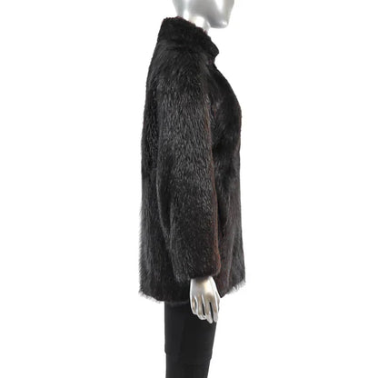 Women's Beaver Fur Jacket - Luxurious Winter Fashion