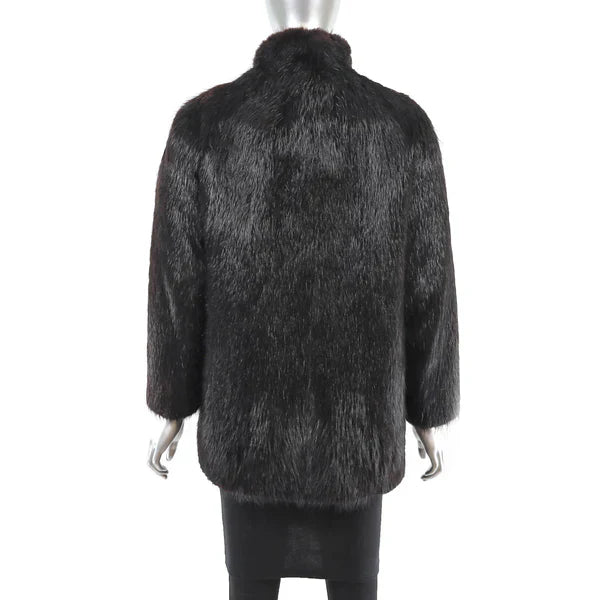 Women's Beaver Fur Jacket - Luxurious Winter Fashion