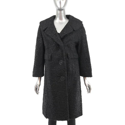 Women's Black Persian Lamb Fur Coat - Luxury Outerwear | Furtastic Fashions