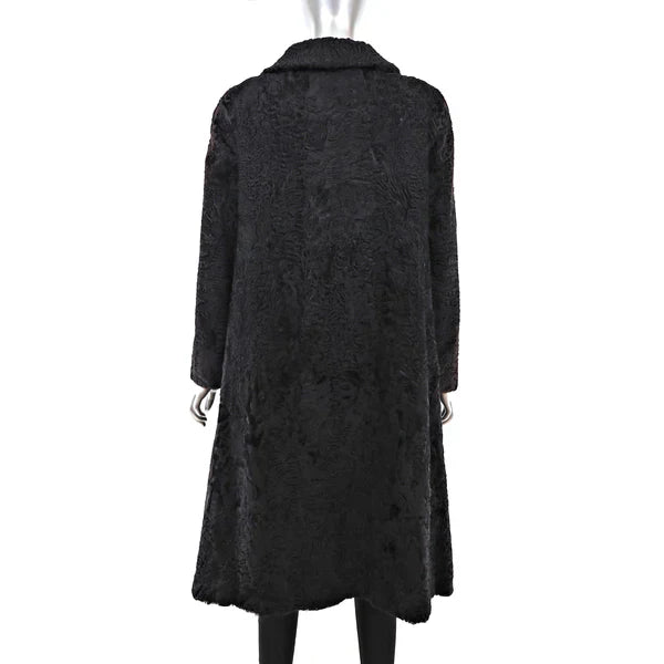 Women's Persian Lamb Fur Coat - Luxurious Winter Outerwear