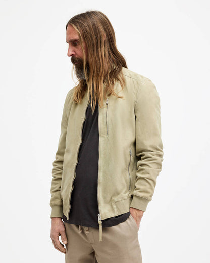 Kemble Suede Zip Up Bomber Jacket