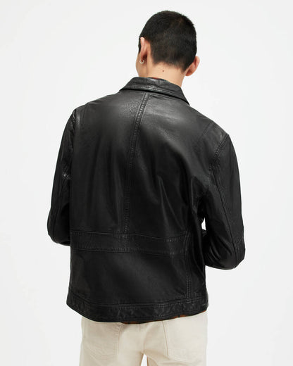 Whilby Zip Up Lightweight Leather Jacket