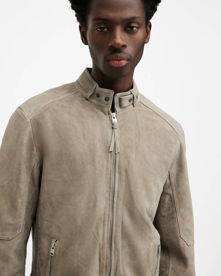 Cora Suede Snap Back Collar Jacket