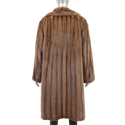 Brown Mink Fur Coat - Gift For Her