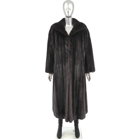 Black Mink Fur Coat - Gift For Her