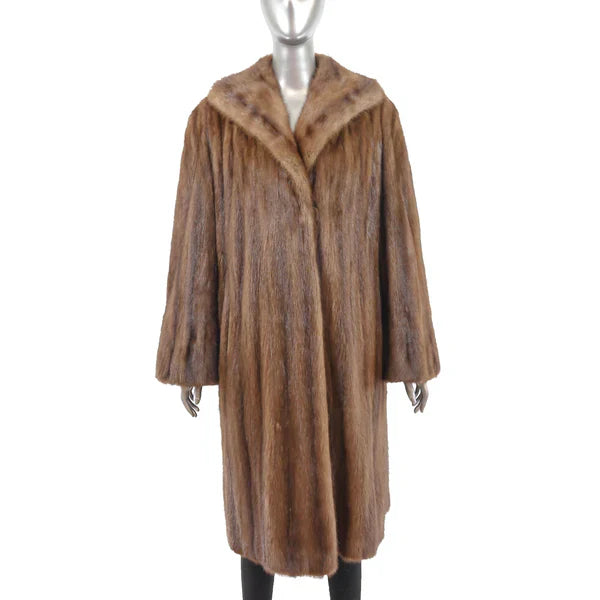 Brown Mink Fur Coat - Gift For Her