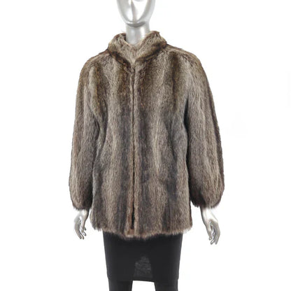 Raccoon Fur Jacket for Women - Luxury Outerwear