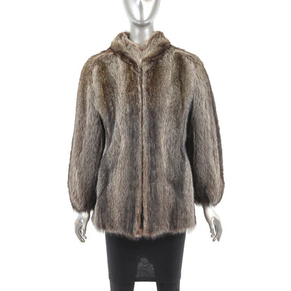 Raccoon Fur Jacket for Women - Luxury Outerwear