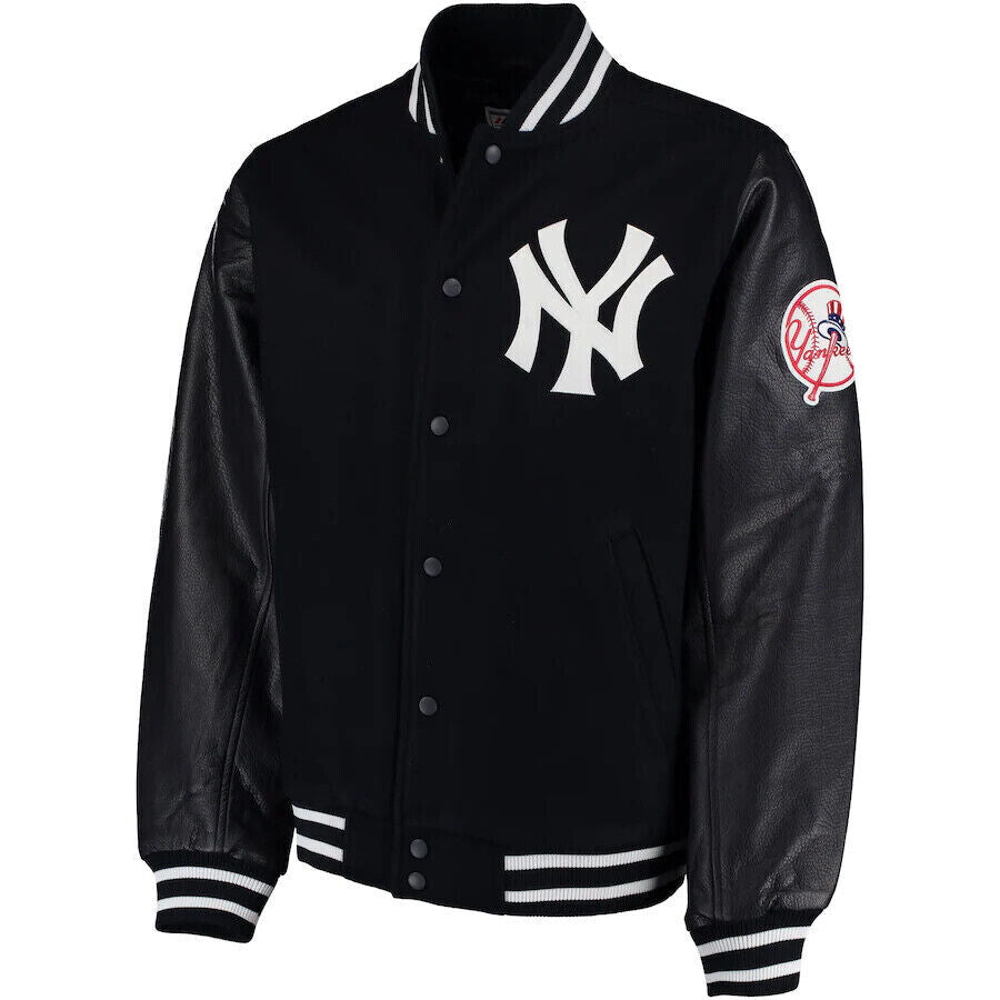 Letterman NY Yankees Varsity Black Jacket