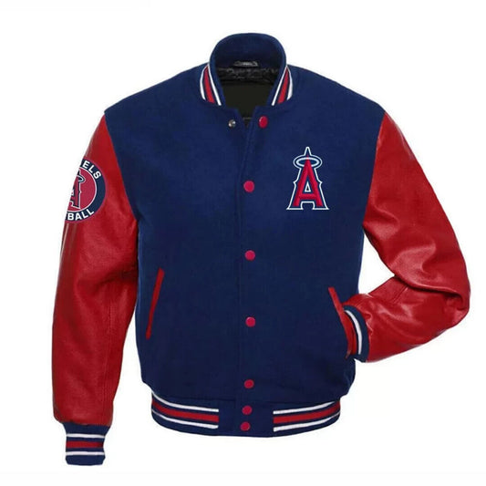 Letterman Los Angeles angels Varsity Jacket Blue and Red