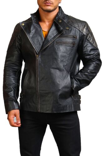 Skull Leather Jacket Embossed Skull Motorcycle Jacket Men Skeleton Jacket