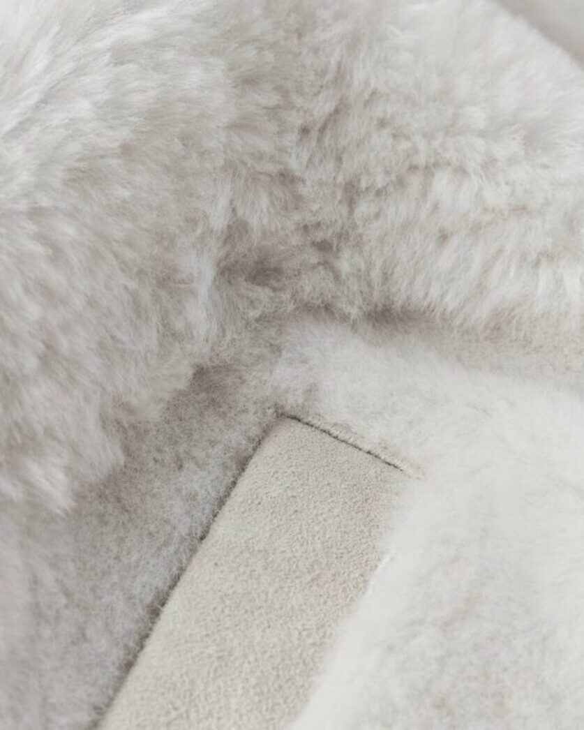 Off White Hania Relaxed Fit Shearling Jacket