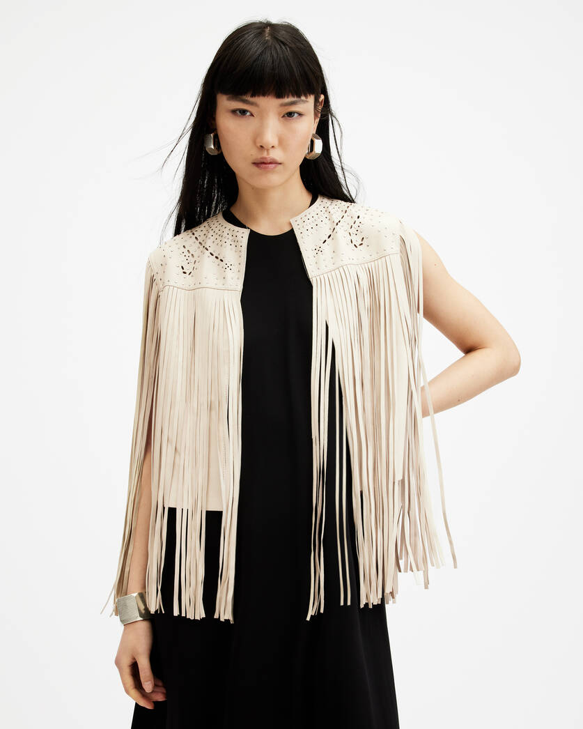 Elias Astral Leather Tassel Gilet