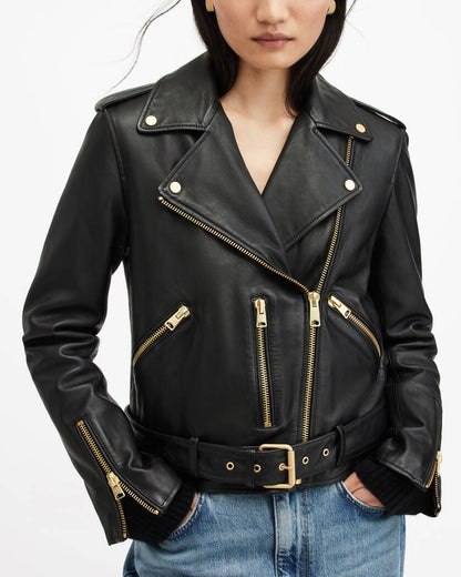 Balfern Leather Biker Jacket